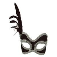 Black & Silver Ladies Eye Mask