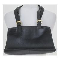 black leather feel shoulder bag