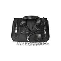 Black Biker Jacket Shoulder Bag