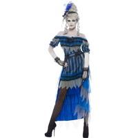 Blue Ladies Ghostly Saloon Girl Costume