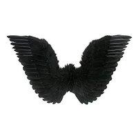 Black Feathered Wings 86x31cm Accessory For Fancy Dress
