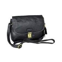 blousey brown leather crossbody