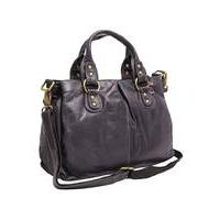 blousey brown leather handbag