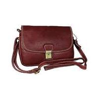 Blousey Brown Leather Crossbody