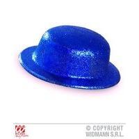 Blue Glitter Bowler Hat Unisex Fancy Dress Accessory