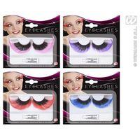 Black With Colour Tip Eyelashes Extralong Makeup Fancy Dress 4 Colours