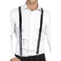 black sequin costume braces