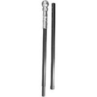 Black Walking Cane With Silver Ball Handle