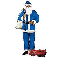 blue santa costume for men on size