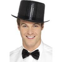 Black Men\'s Sequin Top Hat