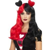 black red two tone wig