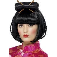 Black Oriental Lady\'s Wig With Chopsticks