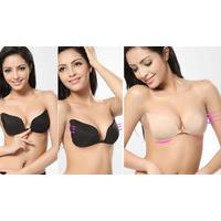 Black A Cup - Stick-On Invisible V Bra