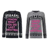 Black I know what you did Xmas Jumper