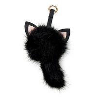 Black Cat Pom Pom Keychain