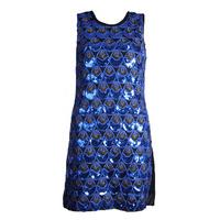 blue sequin bodycon dress