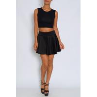 Black Mini Skater Skirt