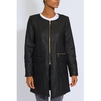 Black PU Duster Jacket