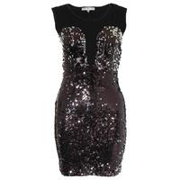 Black Sequin Bodycon Dress