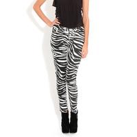 Black and White Zebra Print Trousers