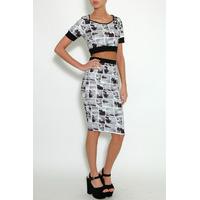 black and white palm beach skirt