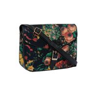 Black Vintage Floral Small Satchel