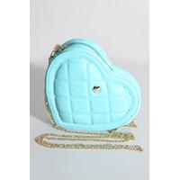 Blue Quilted Heart Bag