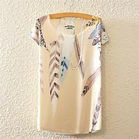 ble womens round neck 3d t shirt cotton blends short sleeve