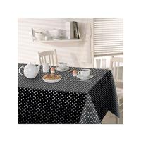 Black Polka Dot Multi Purpose Wipe Clean Tablecloth