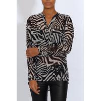 Black and White Zebra Printed Shirt