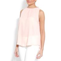 Blush Pink Chiffon Beaded Top