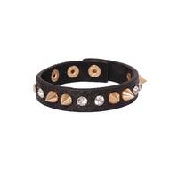 Black Gold Stud Wrist Band