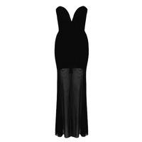 Black Sweetheart Fishtail Maxi Dress