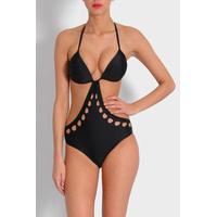 black cut out detail swimsuit