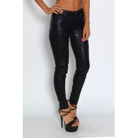 Black Snakeskin Printed Jean