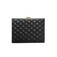 black quilted box bag