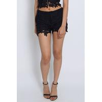 Black Crochet Shorts