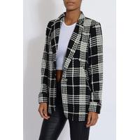 Black And White Check Coat