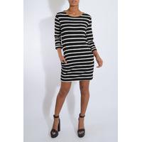 Black And White Stripe Shift Dress