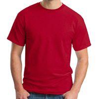 blank mens heavy cotton t shirt antique cherry red