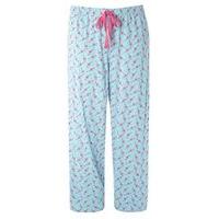 Blue Flamingo Print Pyjama Bottoms, Blue