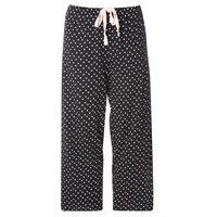 black spotty pyjama bottoms black