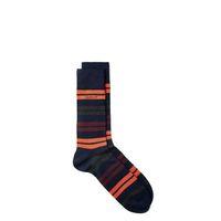 Block Striped Socks - Burnt Ochre