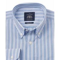 blue white multi stripe casual fit shirt xxxl standard savile row