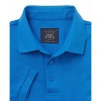 Blue Cotton Pique Polo Shirt L - Savile Row