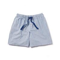 Blue Navy White Stripe Oxford Lounge Shorts XXL - Savile Row