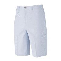 blue white fine stripe flat front chino short 34 savile row