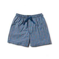 blue navy white large check lounge shorts l savile row