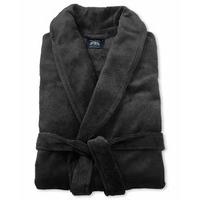 Black Super Soft Fleece Dressing Gown M - Savile Row