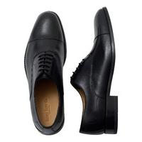 Black Leather Cap Toe Oxford Shoes 10.5 - Savile Row